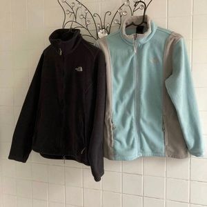 Two Beautiful The North Face Fleece Classic Full-Zip Jackets, good condition.